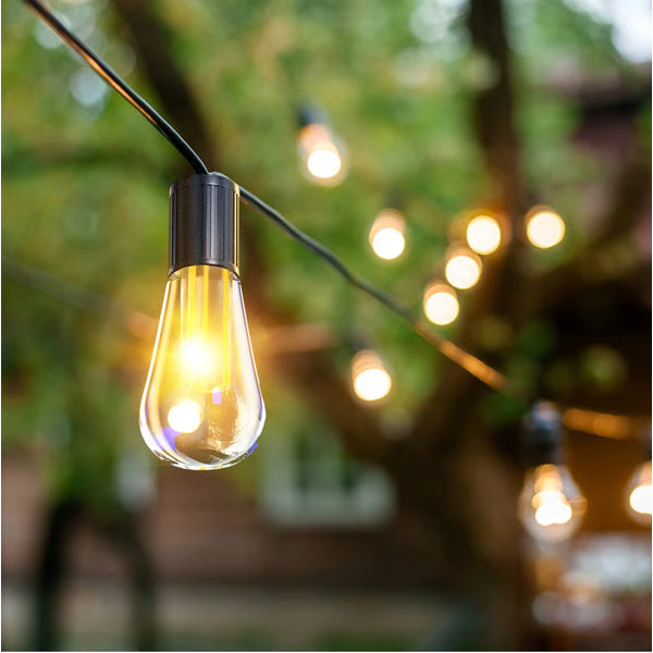 "Italian Cafe" Solar Powered Vintage Edison Bulbs