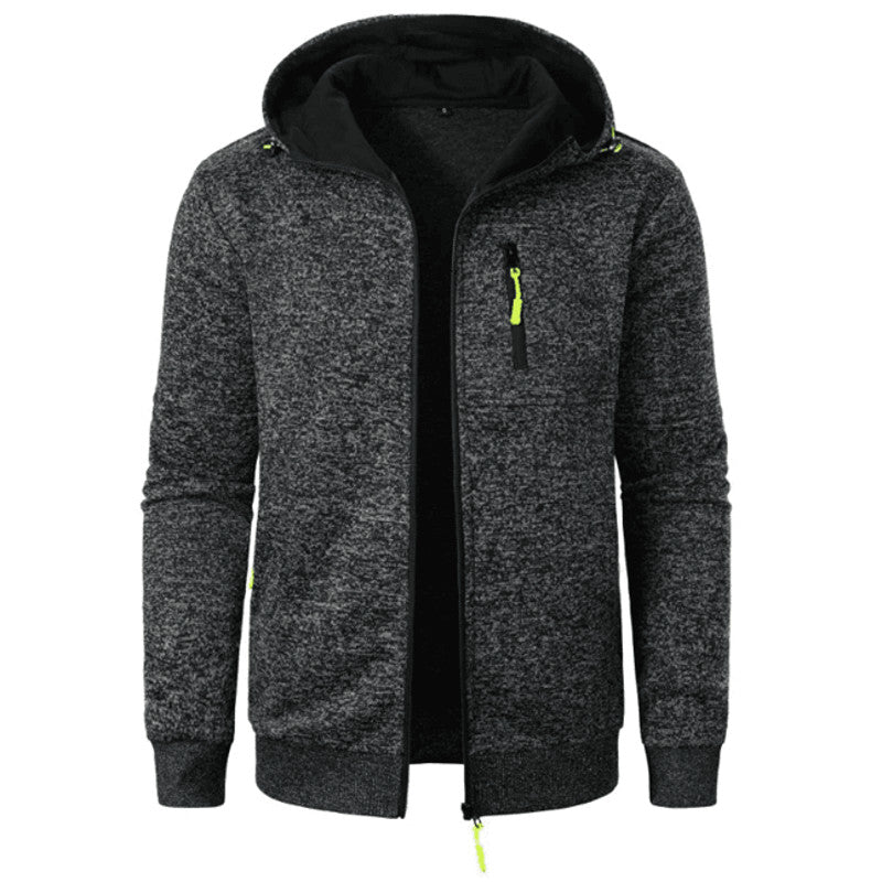 Mens Oversized Hoodie Jacket Winter Warm Zipper Sweatshirt