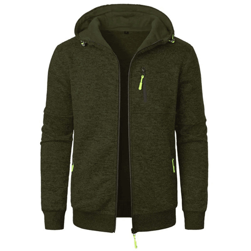 Mens Oversized Hoodie Jacket Winter Warm Zipper Sweatshirt