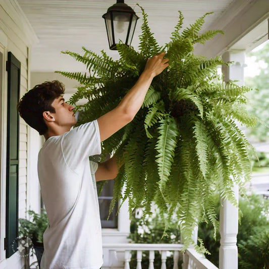 UV Resistant Lifelike Artificial Boston Fern For Outdoors