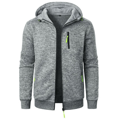 Mens Oversized Hoodie Jacket Winter Warm Zipper Sweatshirt