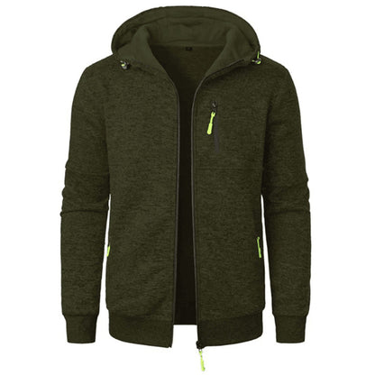 Mens Oversized Hoodie Jacket Winter Warm Zipper Sweatshirt