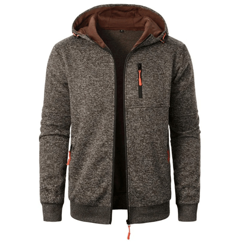 Mens Oversized Hoodie Jacket Winter Warm Zipper Sweatshirt