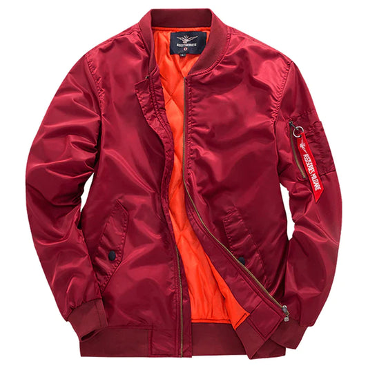 ASSTSERIES plus Size XS-6XL Bomber Jacket Thick Warm Fashion Casual Sport Flight Jacket for Men